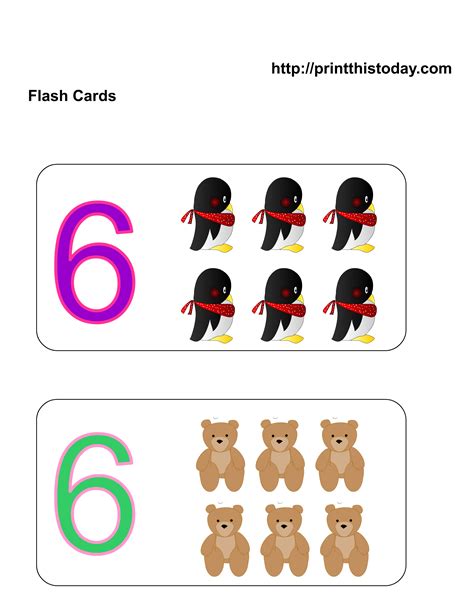 Free Kindergarten Math Worksheets (Number Six,6)