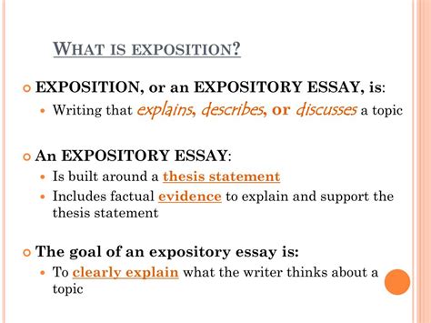 PPT - What is exposition? PowerPoint Presentation, free download - ID:1756361