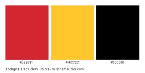 Aboriginal Flag Colors Color Scheme » Black » SchemeColor.com