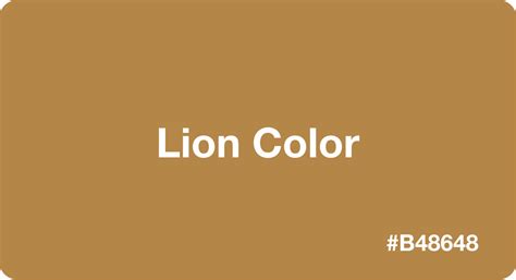 Lion Color HEX Code: #b48648