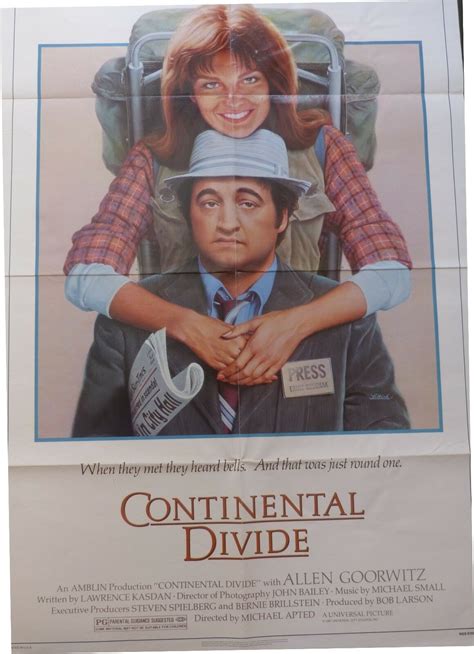 CONTINENTAL DIVIDE Movie Poster,1981,FOLDED, Original, One Sheet, John Belushi | Barnebys