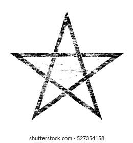 Grungy Distressed Occult Pentangle Symbol Rubber Stock Vector (Royalty ...