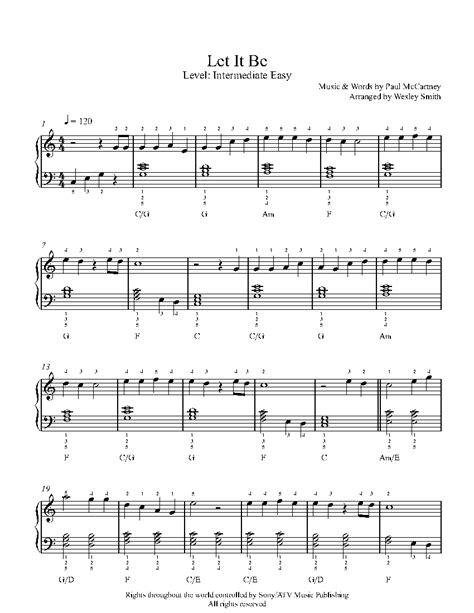 Let It Be by The Beatles Sheet Music & Lesson | Intermediate Level