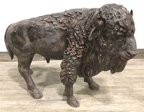 Cast Aluminum Buffalo Sculpture FEB. 9, 2019 | Sculpture, Auction, Lion ...