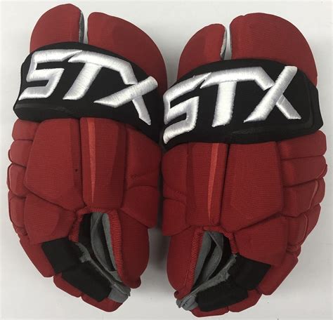 STX Stallion HPR IH Pro Stock Custom Hockey Gloves 14" NJ Devils 2 - DK's Hockey Shop