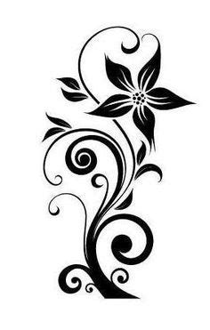 810 Silhouettes Flourish Flower Silhouettes ideas | flower silhouette, flourish, stencil patterns