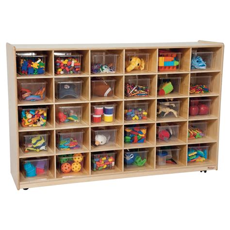 30 Compartment Cubby | Wood design, Cubby bins, Cubby storage