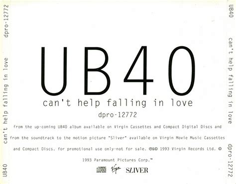 Promo, Import, Retail CD Singles & Albums: UB40 - Can't Help Falling In Love - (Promo CD Single ...