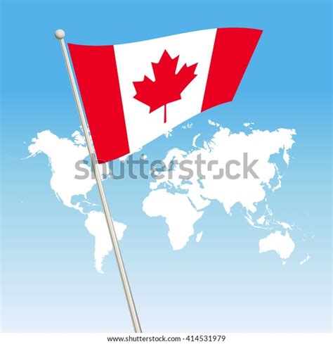 Canada Flag Waving Flag Stock Vector (Royalty Free) 414531979