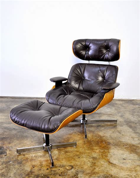 Lounge Chair And Ottoman Chair Lounge Eames Ottoman Leather Plycraft ...