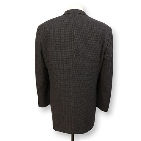 ARMANI COLLEZIONI mens charcoal gray blue sport coat suit jacket blazer ...