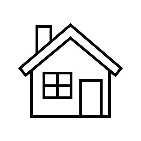 House line icon. House with pipe in the outline style. Vector ...