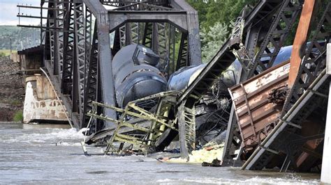 Montana: Train carrying hazardous material falls into river after bridge collapse | US News ...