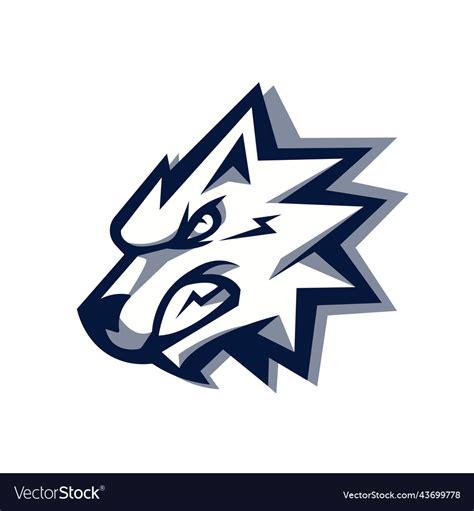 Wolf mascot logo Royalty Free Vector Image - VectorStock