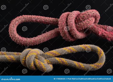 Two Loops Made of Thick Rope. Loop-shaped Knot Stock Image - Image of ...