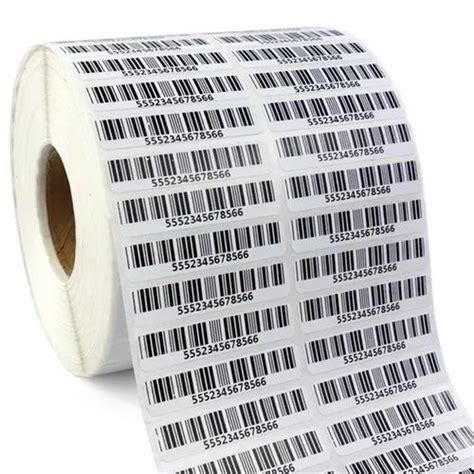 Printed Paper White Barcode Labels, for Barcode Printing, Packaging Type: Roll at best price in ...