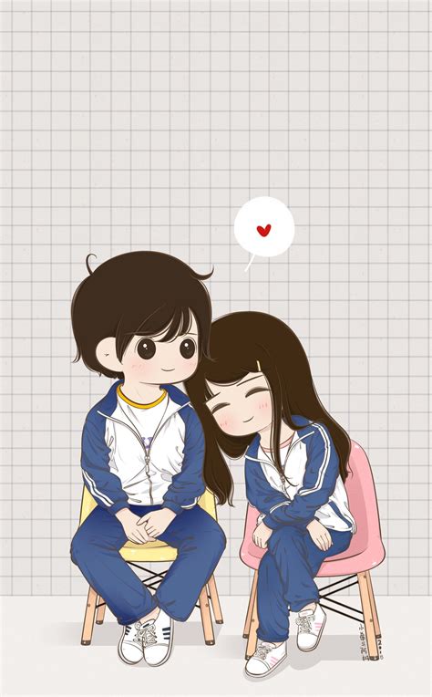 Cute Couple Cartoons Wallpapers