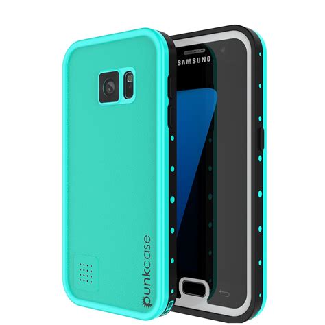 Galaxy S7 Waterproof Case PunkCase StudStar Teal Thin