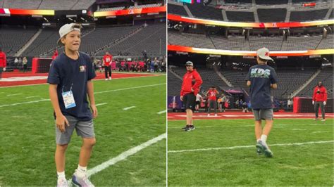 Peyton Manning's 11-Year-Old Son Shows Off Arm, Throws Dimes At Pro Bowl Practice - BroBible