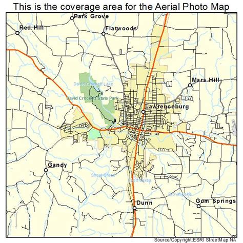 Aerial Photography Map of Lawrenceburg, TN Tennessee