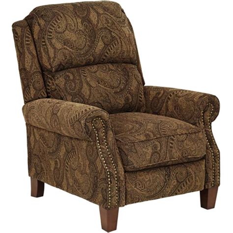 Kensington Hill Beaumont Warm Brown Paisley Patterned Fabric Recliner ...