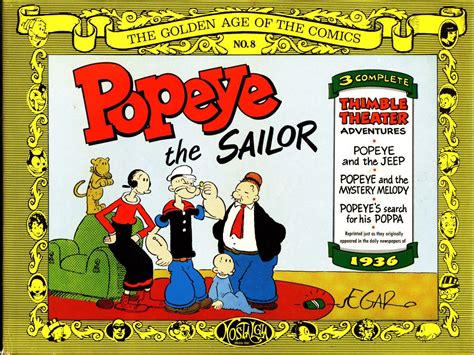 E. C Segar Thimble Theater Starring: Popeye The Sailor 1936 The Golden ...