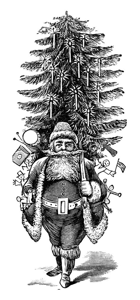 Vintage Christmas Clip Art - 7 Free PDF Printables | Printablee