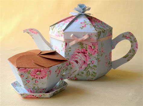 Teapot Treats matching set 3d Paper Crafts, Paper Projects, Paper Crafting, Paper Art, Paper Tea ...