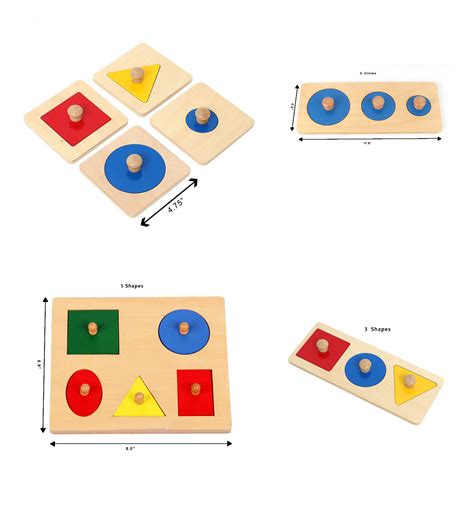 Montessori Geometric Shape Puzzles | Basic Shapes for Toddlers - Montessori Materials