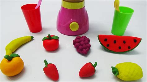 Kids Video - Toy Cutting Fruit How to Make Blended Play Doh Fruit - YouTube