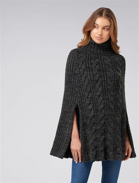 Eleanor Cable Knit Poncho | Cable knit poncho, Knitted poncho, Cable knit