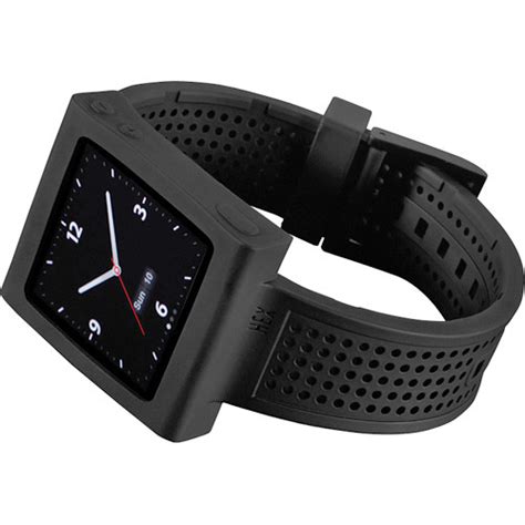 Hex Sport Watch Band for iPod nano 6th Generation (Black)