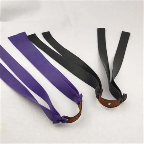 1pcs latest double flat rubber band for slingshot slingshot hunting length black 0.7mm purple 0 ...