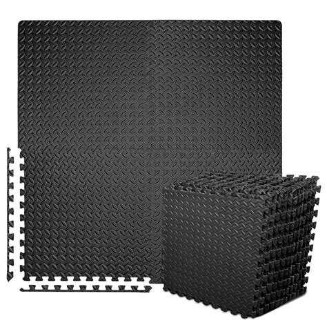 Multiple Uses Black Gym Mat Two Borders Floor EVA Foam Puzzle Mat for Equipment - China EVA Mat ...