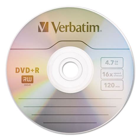 Verbatim® DVD+R Discs, 4.7GB, 16x, Spindle, 100/Pack | National Everything Wholesale