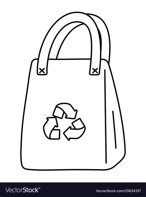 Isolated recycle bag design Royalty Free Vector Image