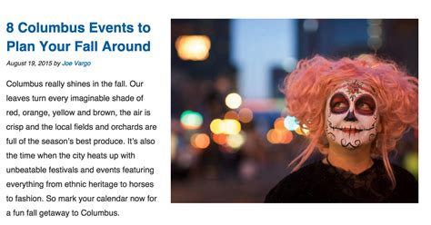 8 Columbus Events to Plan Your Fall Around | The Columbus Team | KW Capital Partners Realty