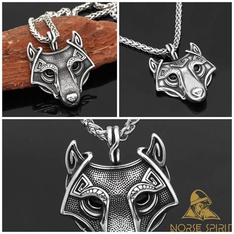 Stainless Steel Fenrir Pendant on Stainless Steel Chain | Stainless steel chain, Pendant, Norse ...