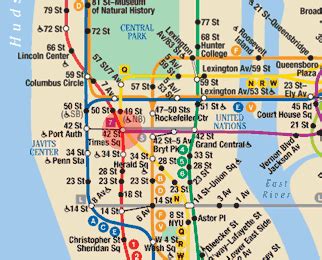 Times Square-42nd Street station map - New York subway