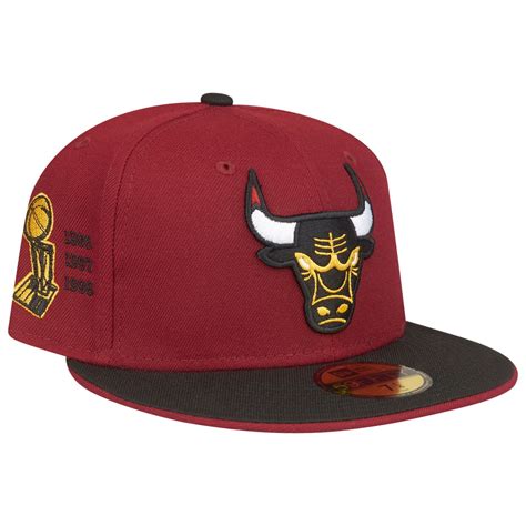 New Era 59Fifty Fitted Cap - CHAMPIONS Chicago Bulls red | Fitted ...