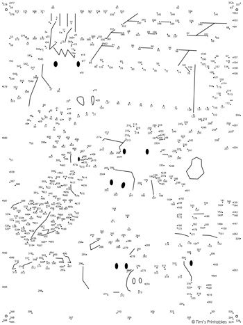 Farm Animal Dot-to-Dot - Tim's Printables