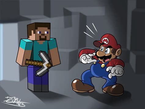 Hold up, MINECRAFT STEVE in SMASH!? Drew this little doodle to celebrate! Hope you guys like it ...