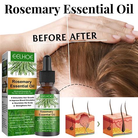 Rosemary Hair Care Essential Oil Anti-frizz Growth Hairs Smooth Serum ...