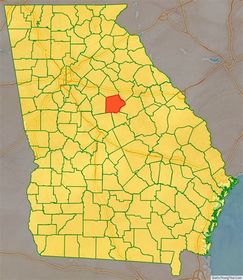 Map of Putnam County, Georgia - Thong Thai Real