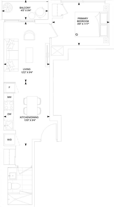 NorthCore Condos by Fieldgate-Urban |B11 Floorplan 1 bed & 1 bath