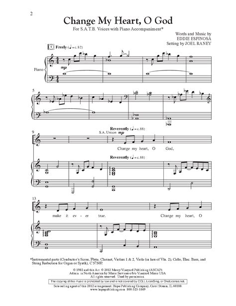 Change My Heart, O God (SATB ) by Eddie Esp | J.W. Pepper Sheet Music