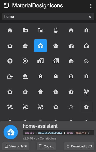 Home Assistant Mdi Icons