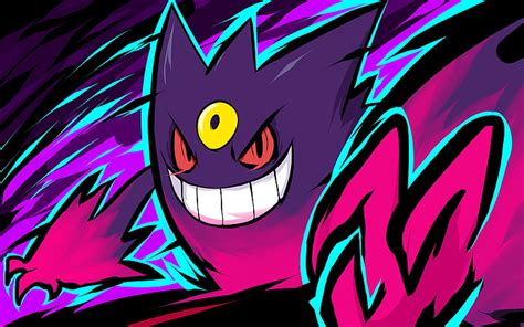 HD wallpaper: Pokemon Haunter wallpaper, Pokémon, Gengar, Mega Gengar, ishmam | Wallpaper Flare