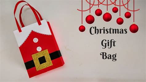 How to make a Christmas Gift Bag | Treat Bag | Paper Bag tutorial | DIY - YouTube