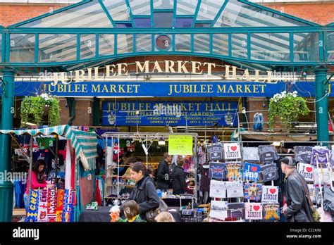 London , Covent Garden , Jubilee Market Hall with tourist shops or ...